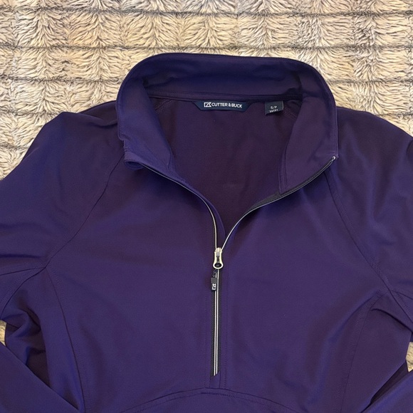 Cutter & Buck Adapt Recycled Half Zip Pullover size small college purple - Picture 8 of 9